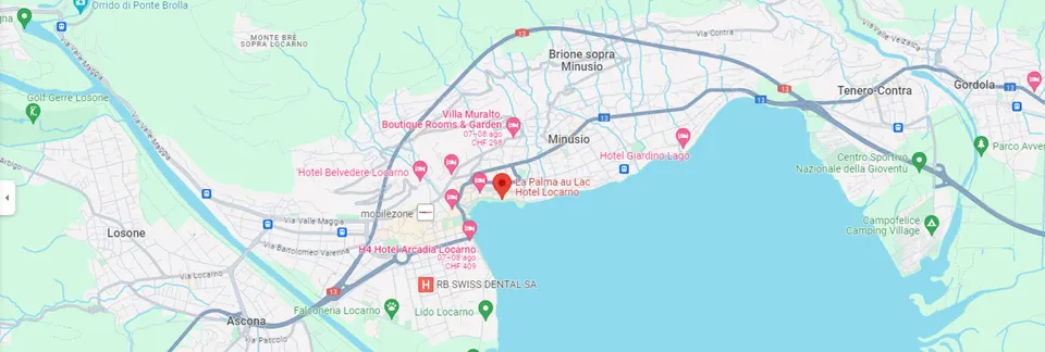 Map — Hotel La Palma au Lac